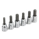 6 Piece 3/8 in. Dr. SAE & Metric Hex Bit Socket Set