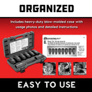 8 Piece 1/2 in. Drive 12 Point Metric Axle Nut Socket Set