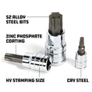 3 Piece 3/8 in. Dr. Brake Caliper Torx Bit Socket Set
