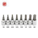 8 Pc. 3/8 in. Drive Hex Bit Socket Set - SAE