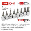 8 Pc. 3/8 in. Drive Hex Bit Socket Set - SAE