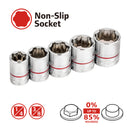 9 Pc. Tech Solutions Non-Slip Socket Set - SAE
