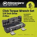Kilimanjaro Click Torque Wrench Set 1/4-Inch Drive -2 to 20 NM - 910524ECE