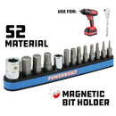 13 Piece SAE Hex Bit and Socket Adapter Set