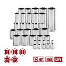 70 Piece Pro Tech 1/4 in., 3/8 in. & 1/2 in. Dr. SAE Socket Set
