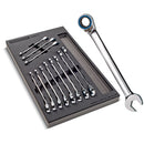 11 Piece Pro Tech SAE Reversible Ratcheting Combination Wrench Set