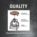Cat Rustic Designer Shop Stool with Faux-Leather Seat Cushion - 980841ECE