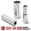 3/8 in. Dr. Sockets - SAE Deep - 12 Pt.