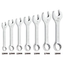7 Piece Metric Stubby Combination Wrench Set