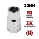 3/8 in. Dr. Sockets - Metric Shallow - 12 Pt.