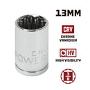 3/8 in. Dr. Sockets - Metric Shallow - 12 Pt.