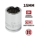 3/8 in. Dr. Sockets - Metric Shallow - 12 Pt.