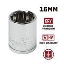 3/8 in. Dr. Sockets - Metric Shallow - 12 Pt.