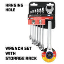 7 Piece SAE 100 Tooth Ratcheting Wrench Set