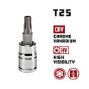 1/4 in. Dr. Tamper Proof Torx Bit Sockets