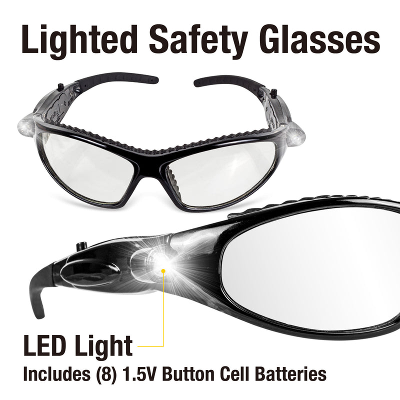 Tradespro Safety Glasses with LED Lights - 837961M