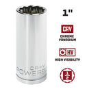 1/2 in. Dr. Sockets - SAE Deep - 12 Pt.