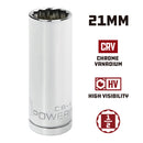 1/2 in. Dr. Sockets - Metric Deep - 12 Pt.