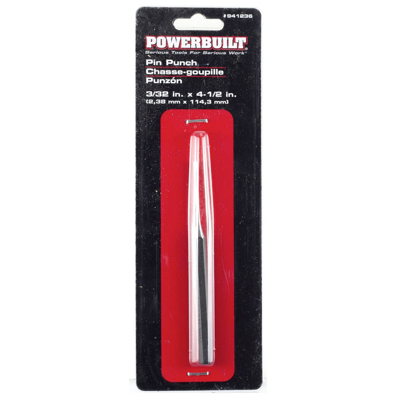Powerbuilt Pin Punch - 3/32" X 1/4" X 4-1 - 941236