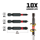 3 Piece Phillips Torsion Impact Screwdriver Countersink Bit Set