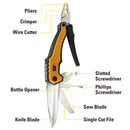 9-in-1 XL Multi Tool with Full Size Knife Blade and Pliers