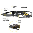 5-1/4 in. Folding Skeleton Knife with Black Stainless Steel Blade