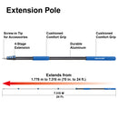 Vaughan 5 Piece Home Cleaning Kit with 24 Foot Extension Pole - 050231ECE