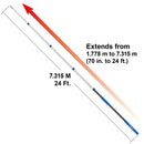 Vaughan 24 Feet Telescopic Extension Pole - 050233ECE