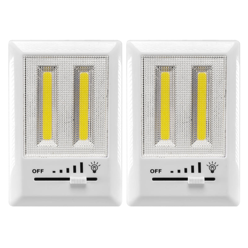 Powerglow Dimmable COB LED Lights 200 Lumens Bright Mount Anywhere 2 Pk.- 240059