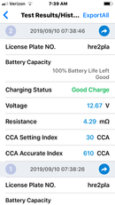 Bluetooth 12V Battery Health Analyzer for iOS Android Smartphones - 240174