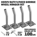 4 Piece Wall Mount Wheel / Tire Brackets