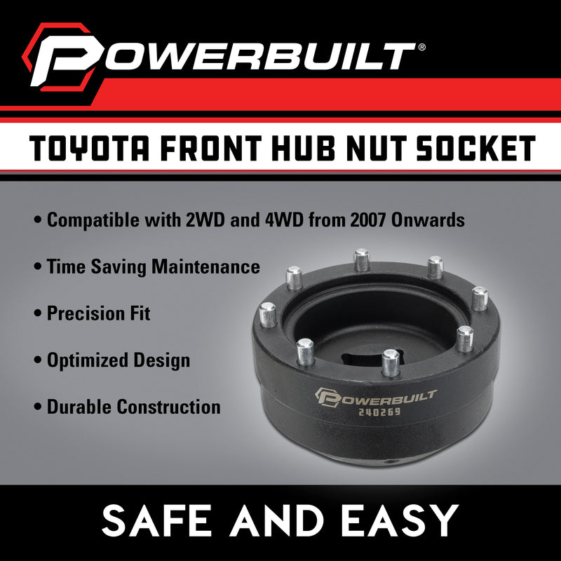 Powerbuilt Toyota Front Hub Nut Socket - 240269