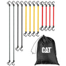 Cat 12 Piece Flat Bungee Strap with Safety Finger Hook - 240334