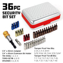 Powerbuilt 36 Piece Colored Bit Set with Injection Case - 240378
