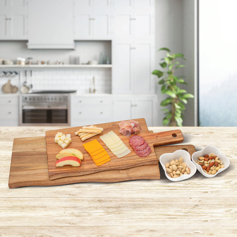 Allspace 2 Pack Acacia Wood Charcuterie Board - 240380