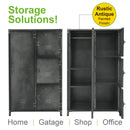 4 Door Steel Wardrobe Locker with Dark Weathered Finish