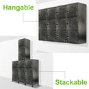 3 Door Steel Locker with Dark Weathered Finish