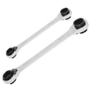 Mastergrip 2 Pc. / 8 Size Metric Reversible Ratchet Wrench Set , Range 8-19 mm