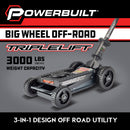 Powerbuilt 3000 Lb (1.5 Ton) Big Wheel Off Road Triple Lift - 620613ECE