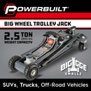 Powerbuilt 2.5T "Biggee Smallz" Off Road Trolley Jack - 620683ECE