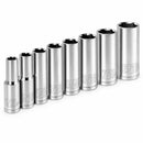 8 Piece 1/2 in. Dr. SAE Deep Socket Set