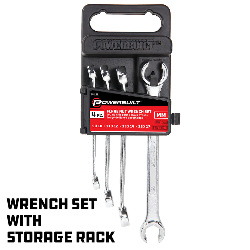 4 Piece Metric Flare Nut Wrench Set