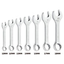 7 Piece Metric Stubby Combination Wrench Set