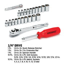 24 Piece 1/4 in. Dr. SAE and Metric Socket Set