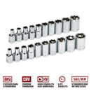 24 Piece 1/4 in. Dr. SAE and Metric Socket Set