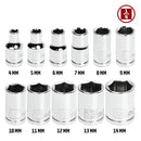 11 Piece 1/4 in. Dr. Metric 6 Pt. Socket Set
