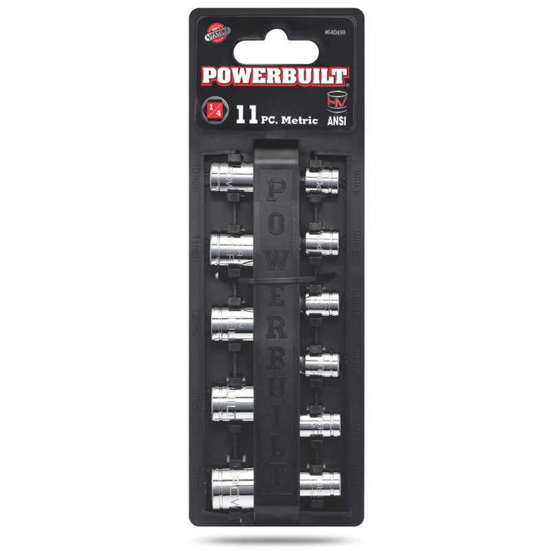 11 Piece 1/4 in. Dr. Metric 6 Pt. Socket Set