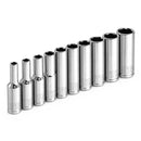 10 Piece 1/4 in. Dr. SAE 6 Pt. Deep Socket Set