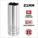 Powerbuilt 1/2 Inch Drive x 21 MM 6 Point Deep Socket - 640836