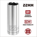 Powerbuilt 1/2 Inch Drive x 22 MM 6 Point Deep Socket - 640837